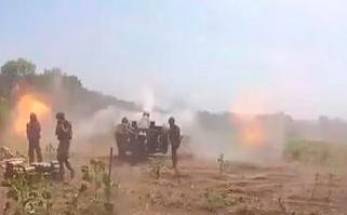 Militants shell Bakhmut farm, it catches fire