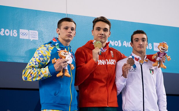 Украинский пловец Денис Кесиль получил серебро Юношеских Олимпийских игр