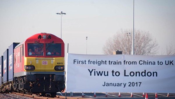 Первый товарный поезд из Китая прибыл в Лондон