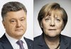 Poroshenko, Merkel agree to continue talks on deployment of UN peacekeepers to Donbas